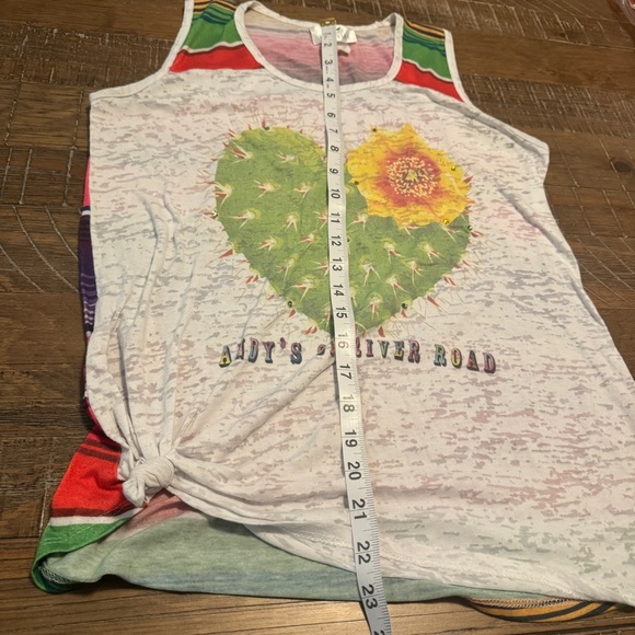 L&B Cactus Heart Tank Top with Stripes M Andy’s On River Road - Picture 6 of 9